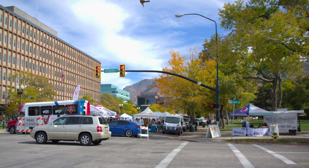 One or two blocks known as the fall market.