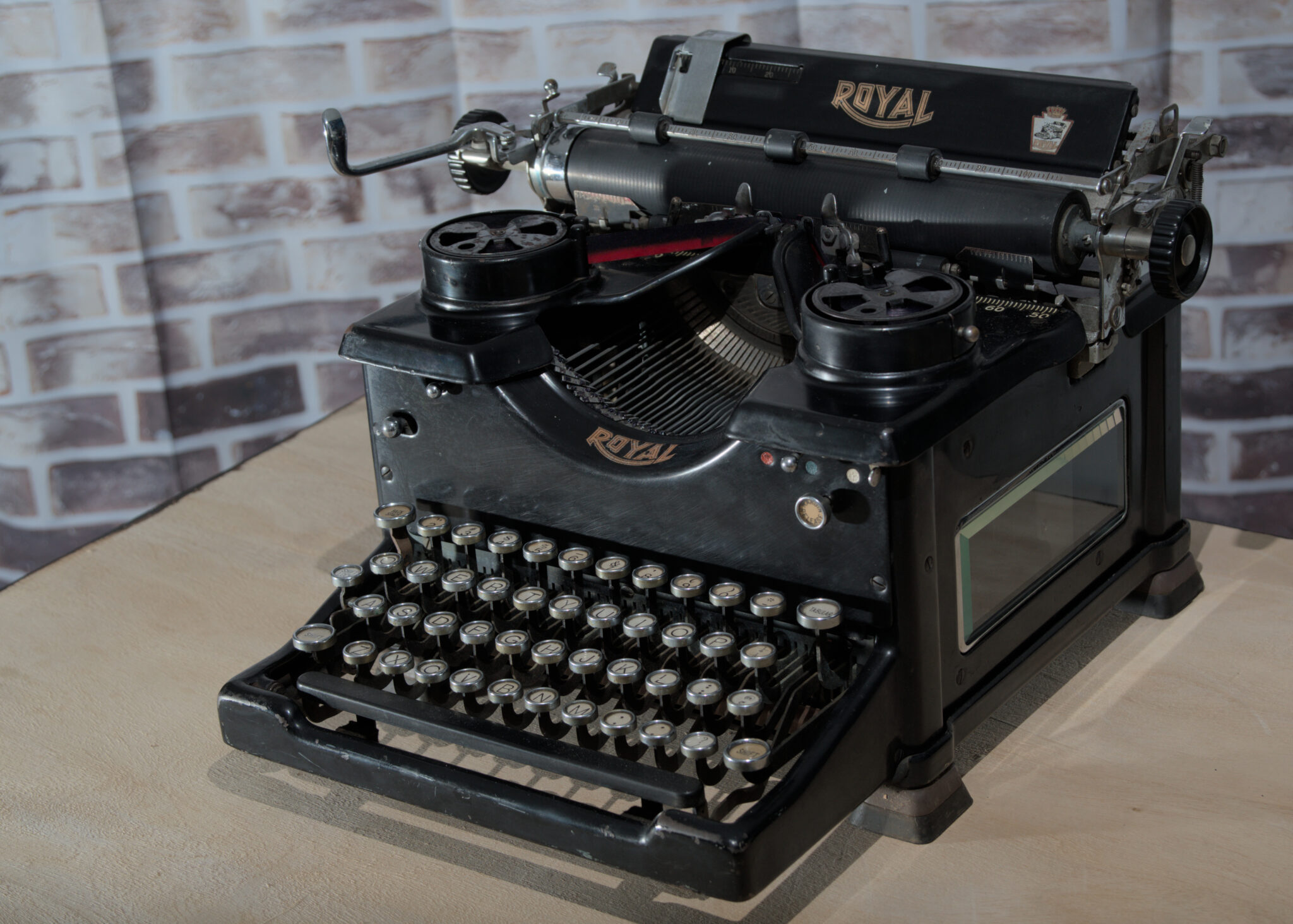 My oldest typewriter, glass sides, wonderful sound, and pretty decent at typing too.